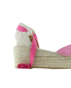 Campesina pico en serraje frambuesa Creta