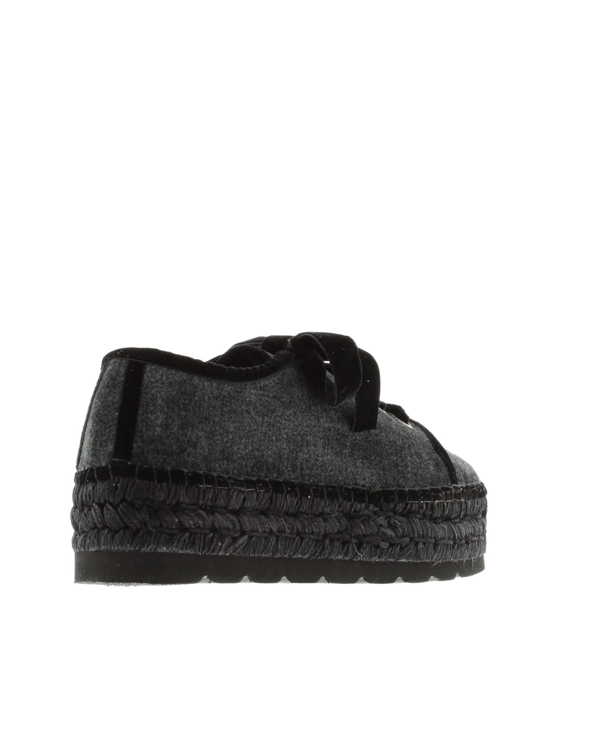 Deportivo de terciopelo negro Merce Doble