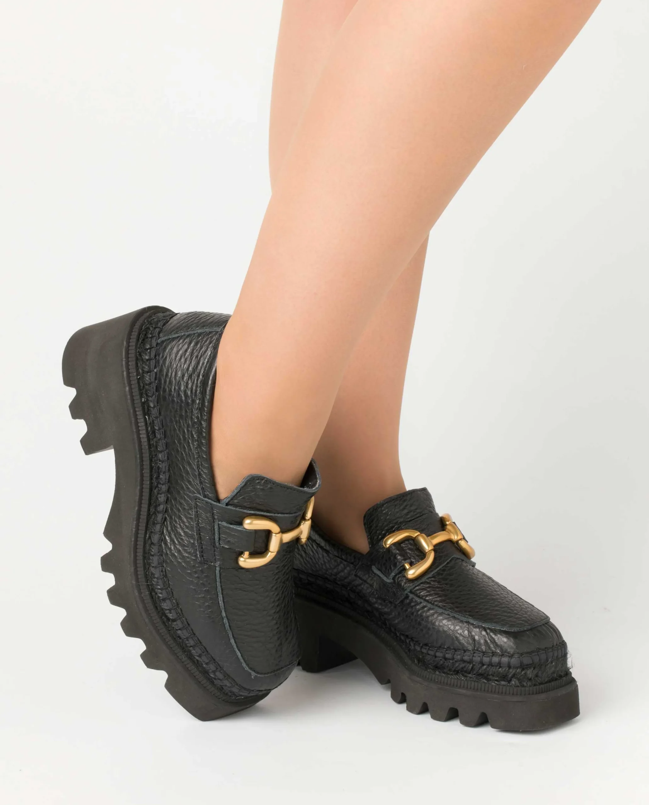 Mocasin en Cocco negro León