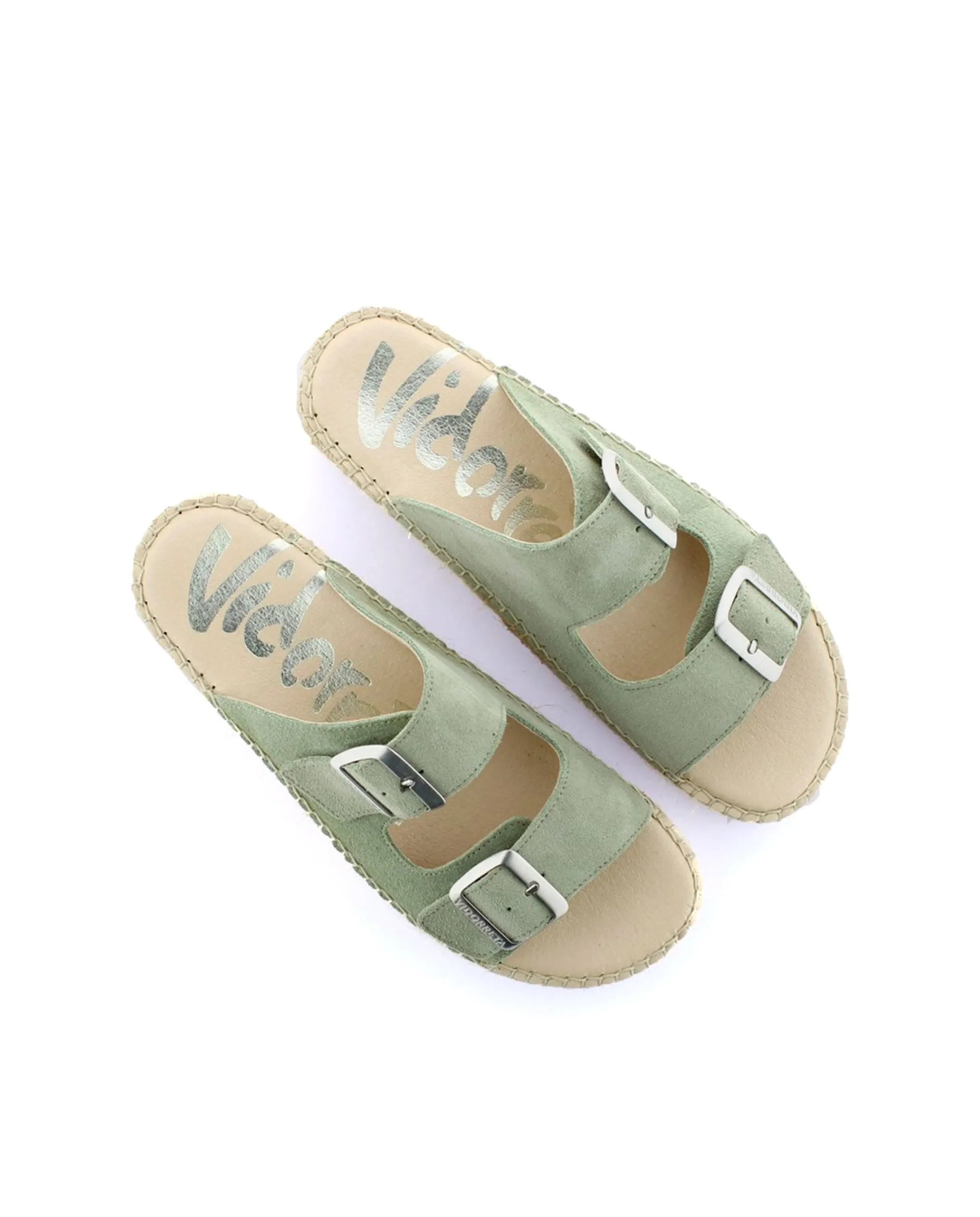 Sandalia bio en serraje agua claro Bahía