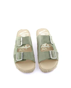 Sandalia bio en serraje agua claro Bahía