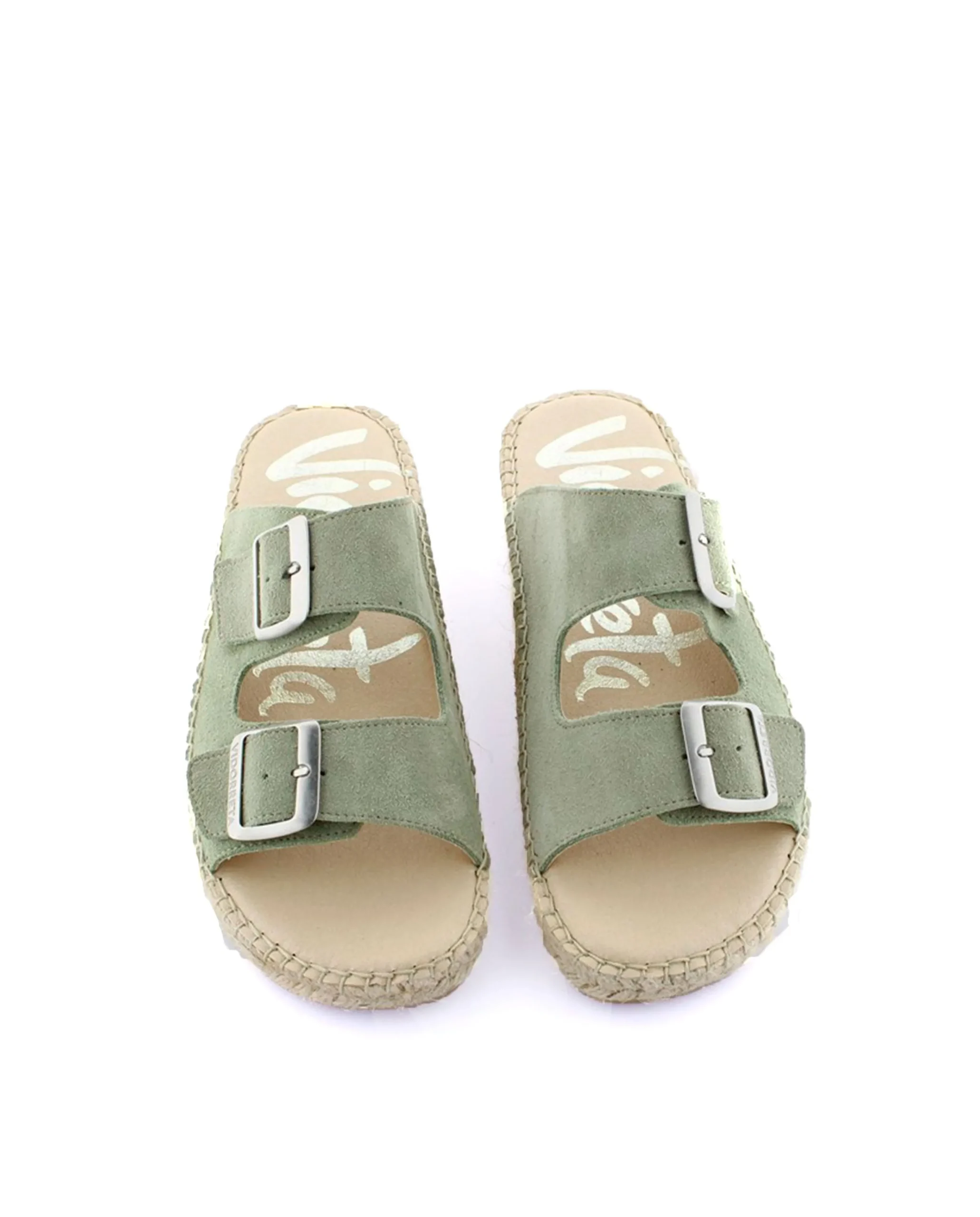 Sandalia bio en serraje agua claro Bahía