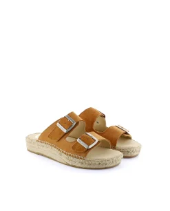 Sandalia bio en serraje cuero Bahía