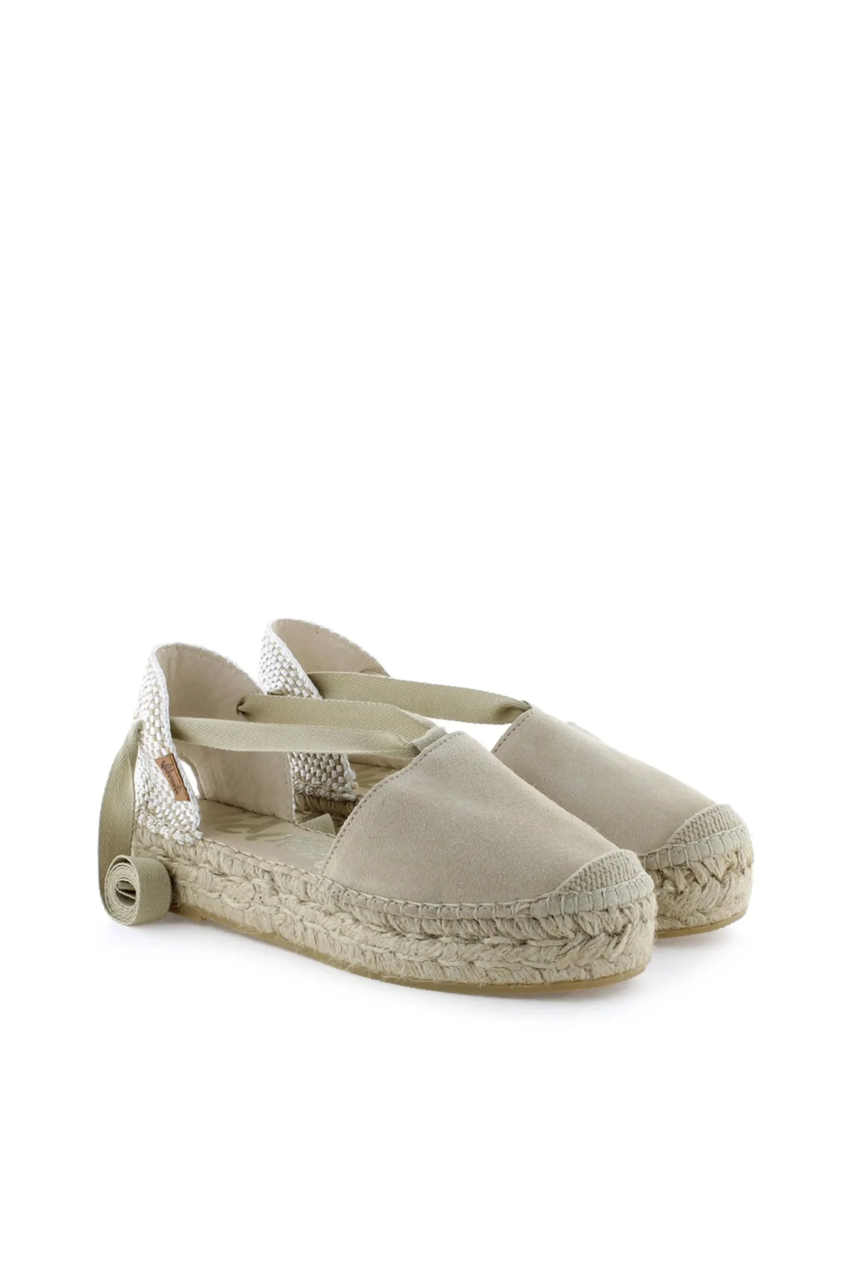 Sandalia cintas serraje arena Merce Doble