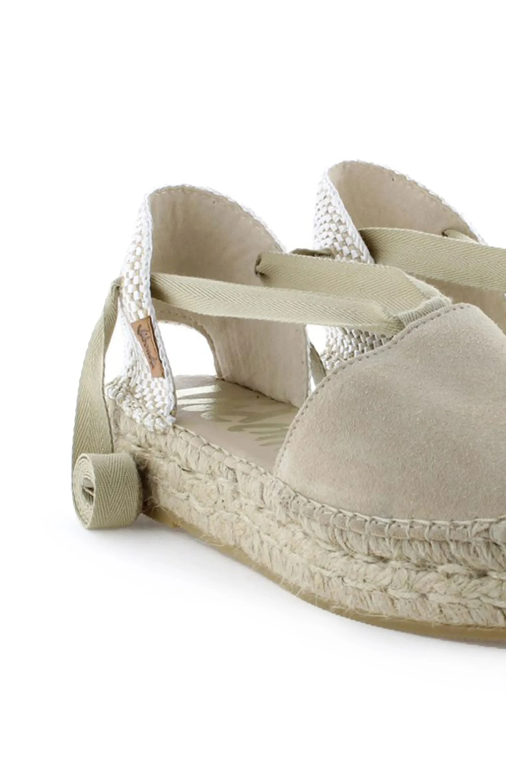 Sandalia cintas serraje arena Merce Doble