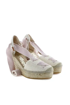 Sandalia cintas tejido x crudo Tilo 7