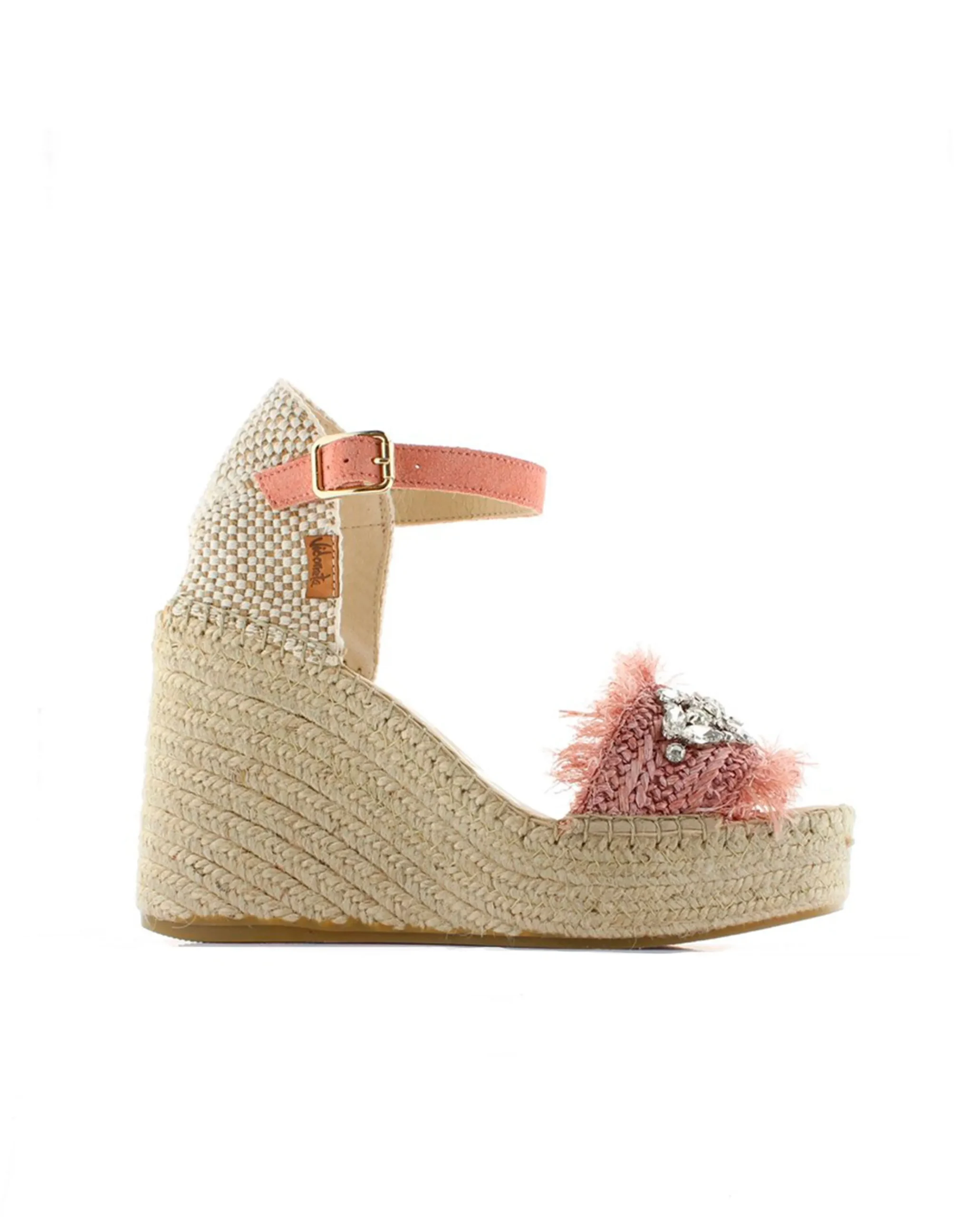 Sandalia en rafia cristal maquillaje Monet