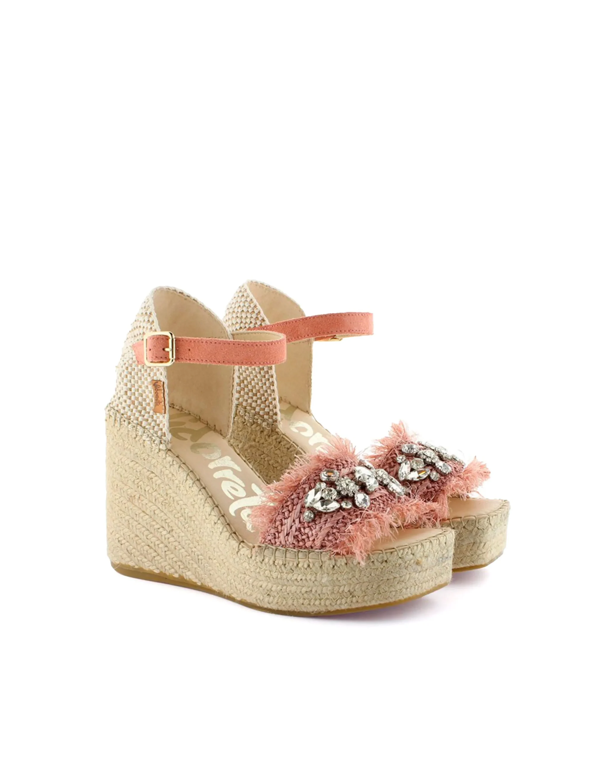 Sandalia en rafia cristal maquillaje Monet