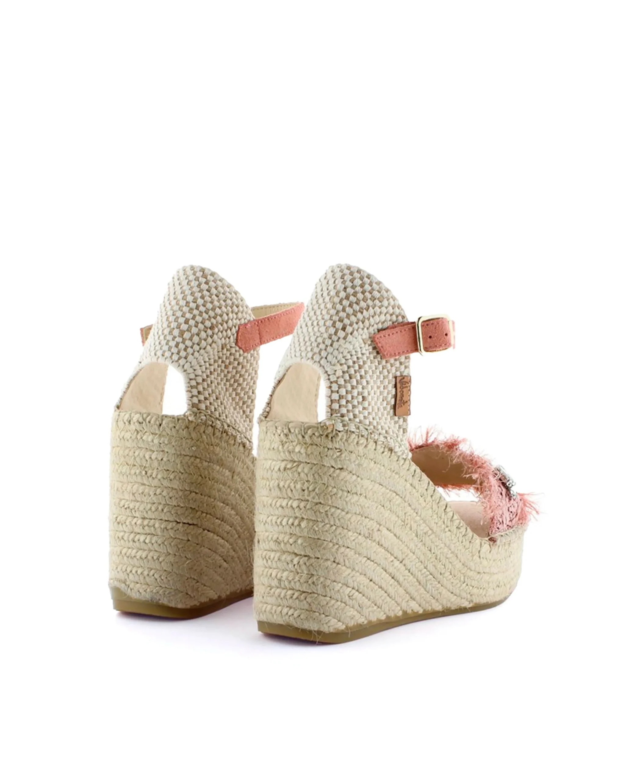 Sandalia en rafia cristal maquillaje Monet