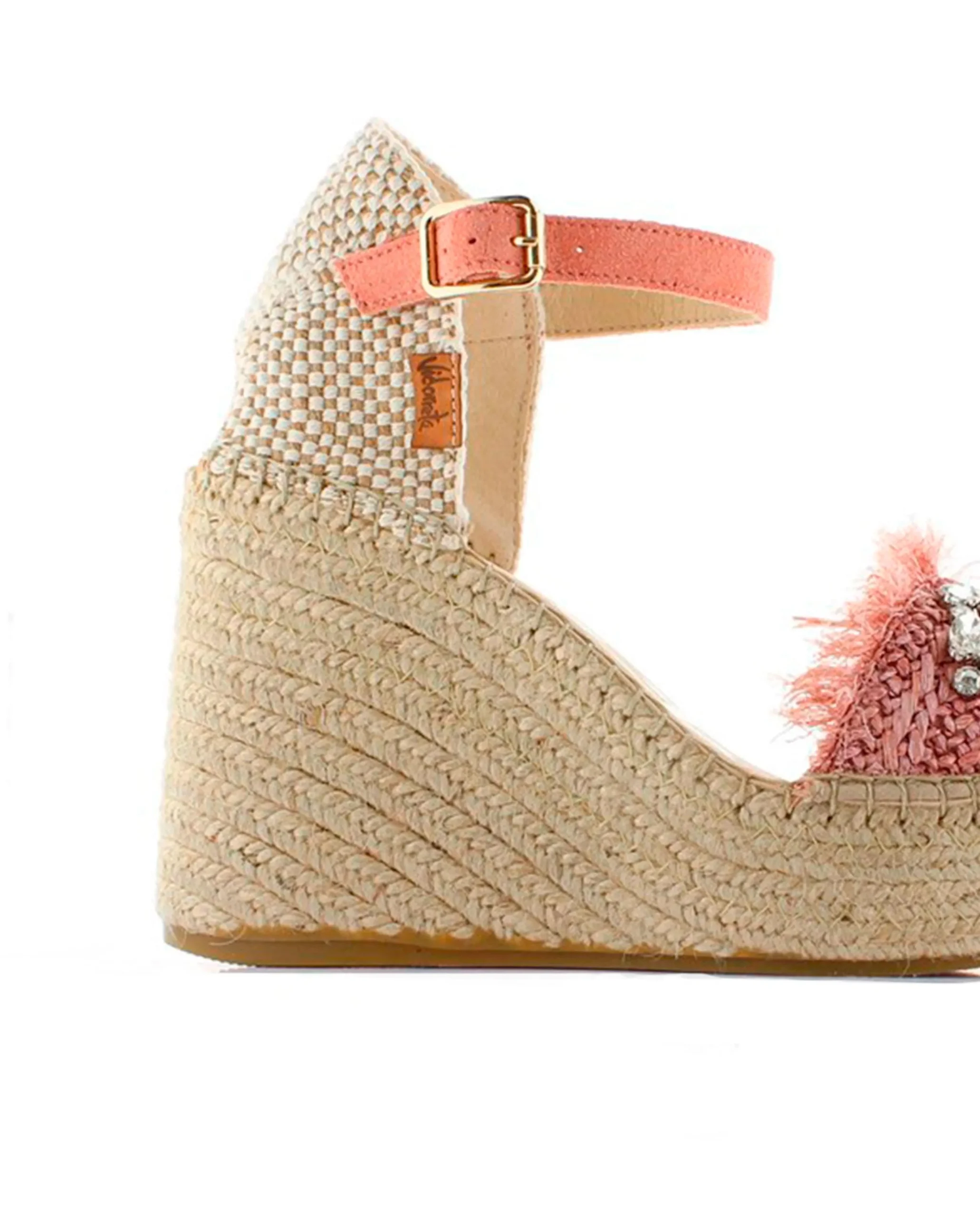 Sandalia en rafia cristal maquillaje Monet
