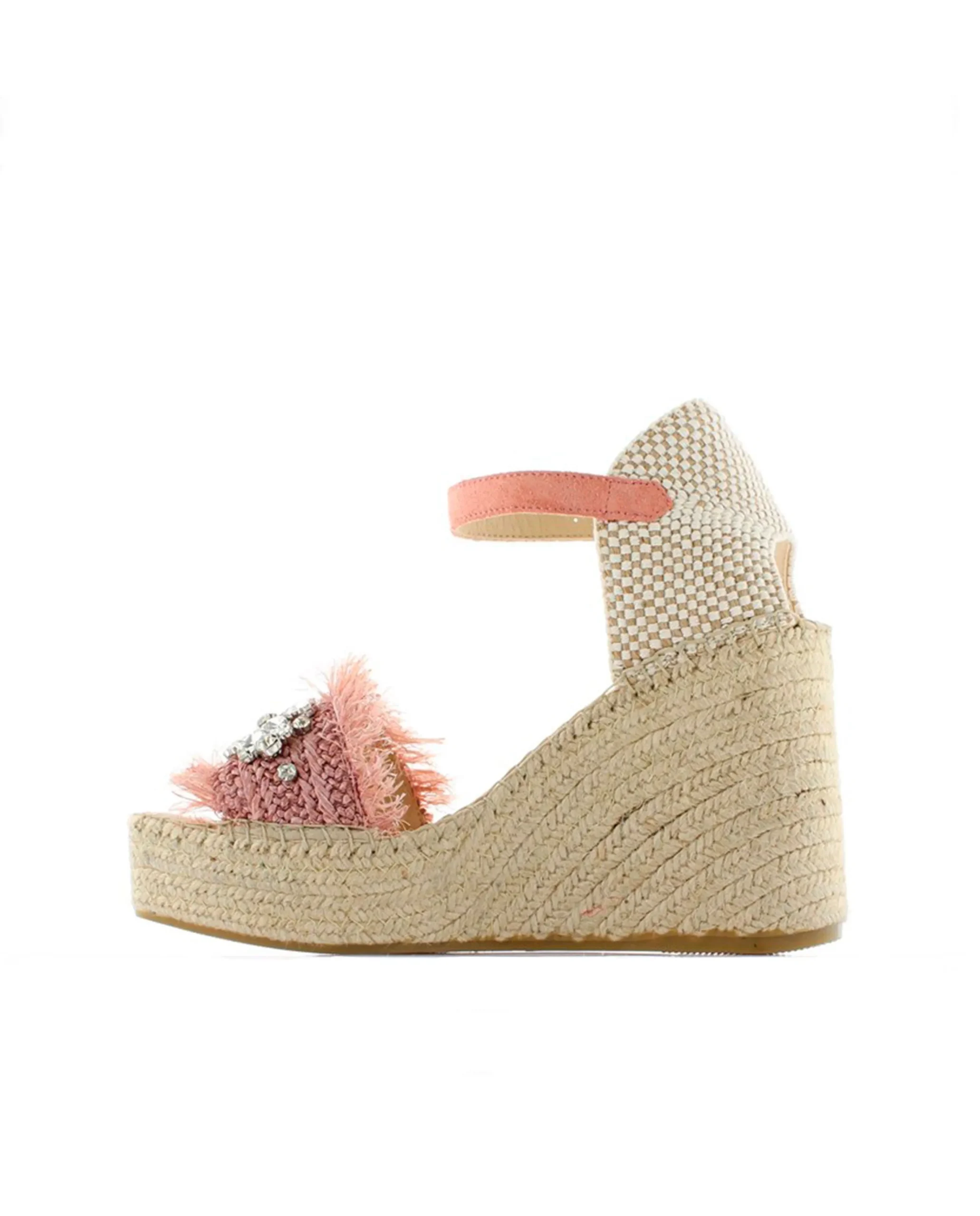 Sandalia en rafia cristal maquillaje Monet