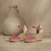 Sandalia en serraje frambuesa Tilo 7