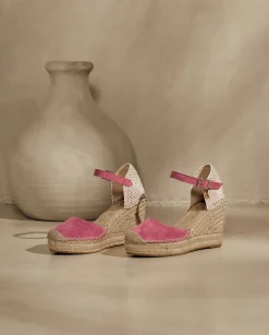 Sandalia en serraje frambuesa Tilo 7