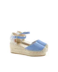 Sandalia en serraje jeans Creta