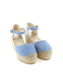 Sandalia en serraje jeans Creta