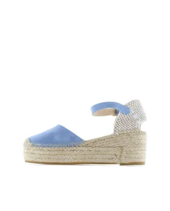 Sandalia en serraje jeans Creta