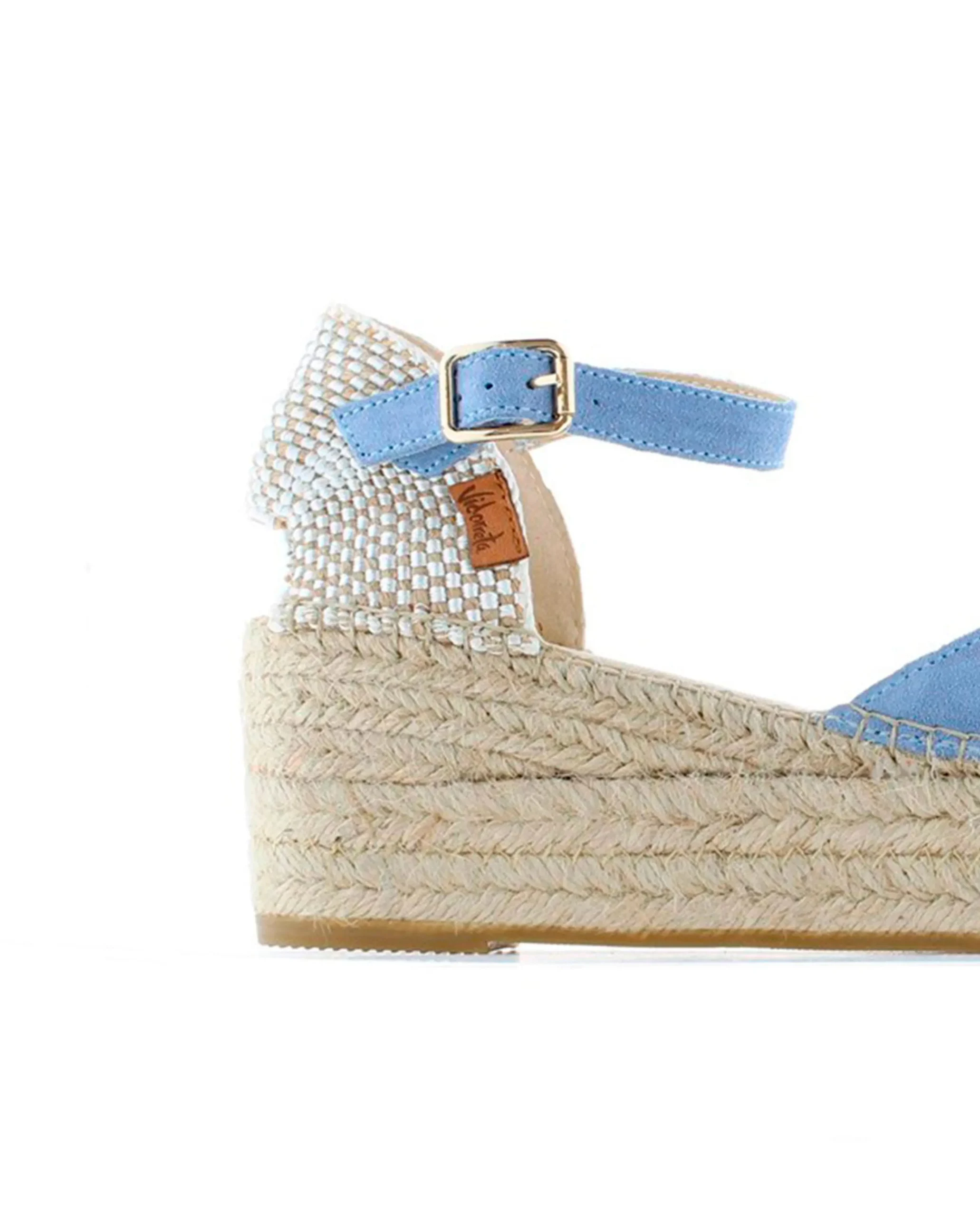 Sandalia en serraje jeans Creta