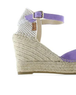 Sandalia en serraje lavanda Tilo 7