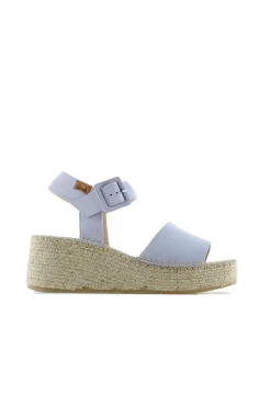 Sandalia hebilla serraje malva Vinci