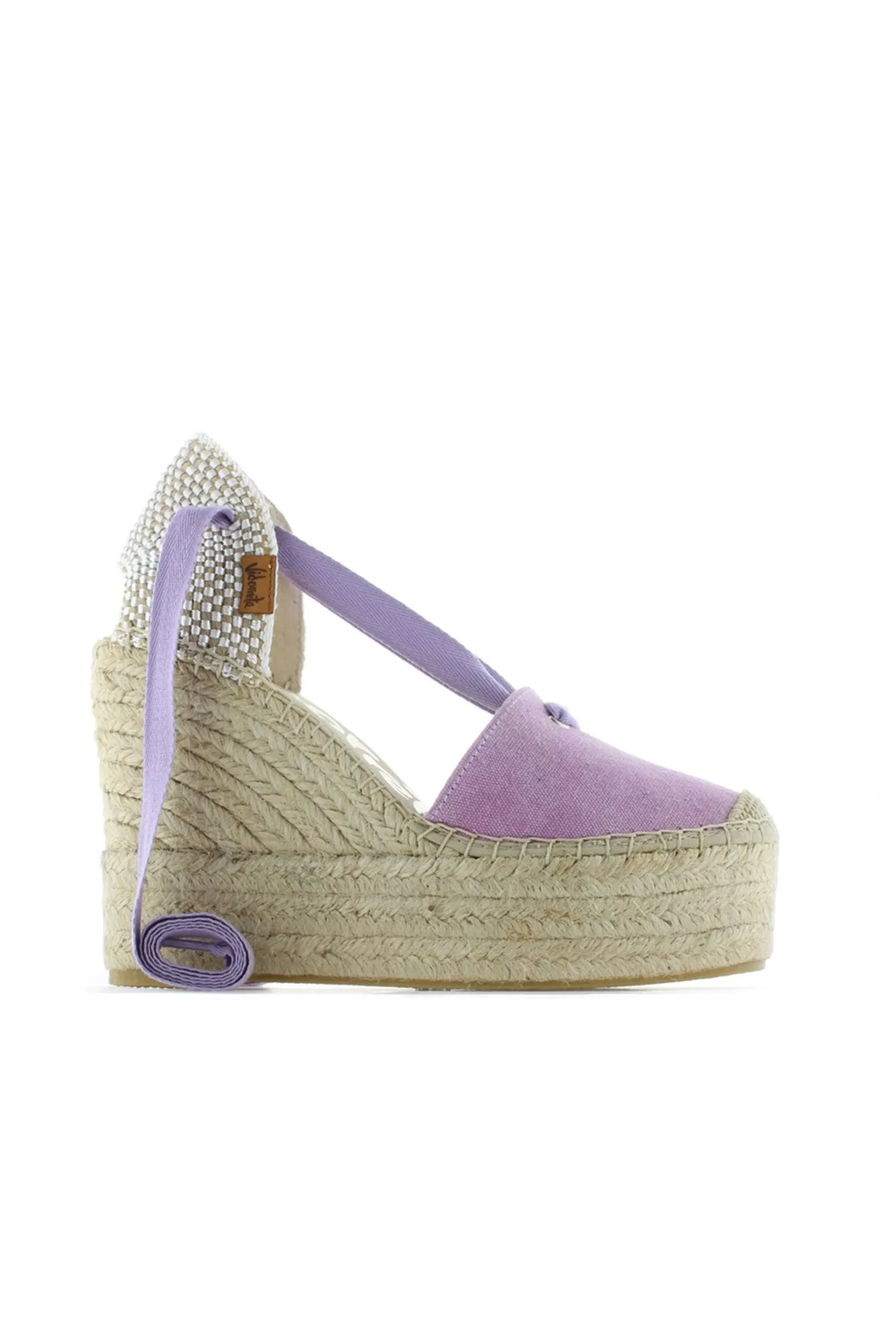 Sandalia lona eco malva Greco