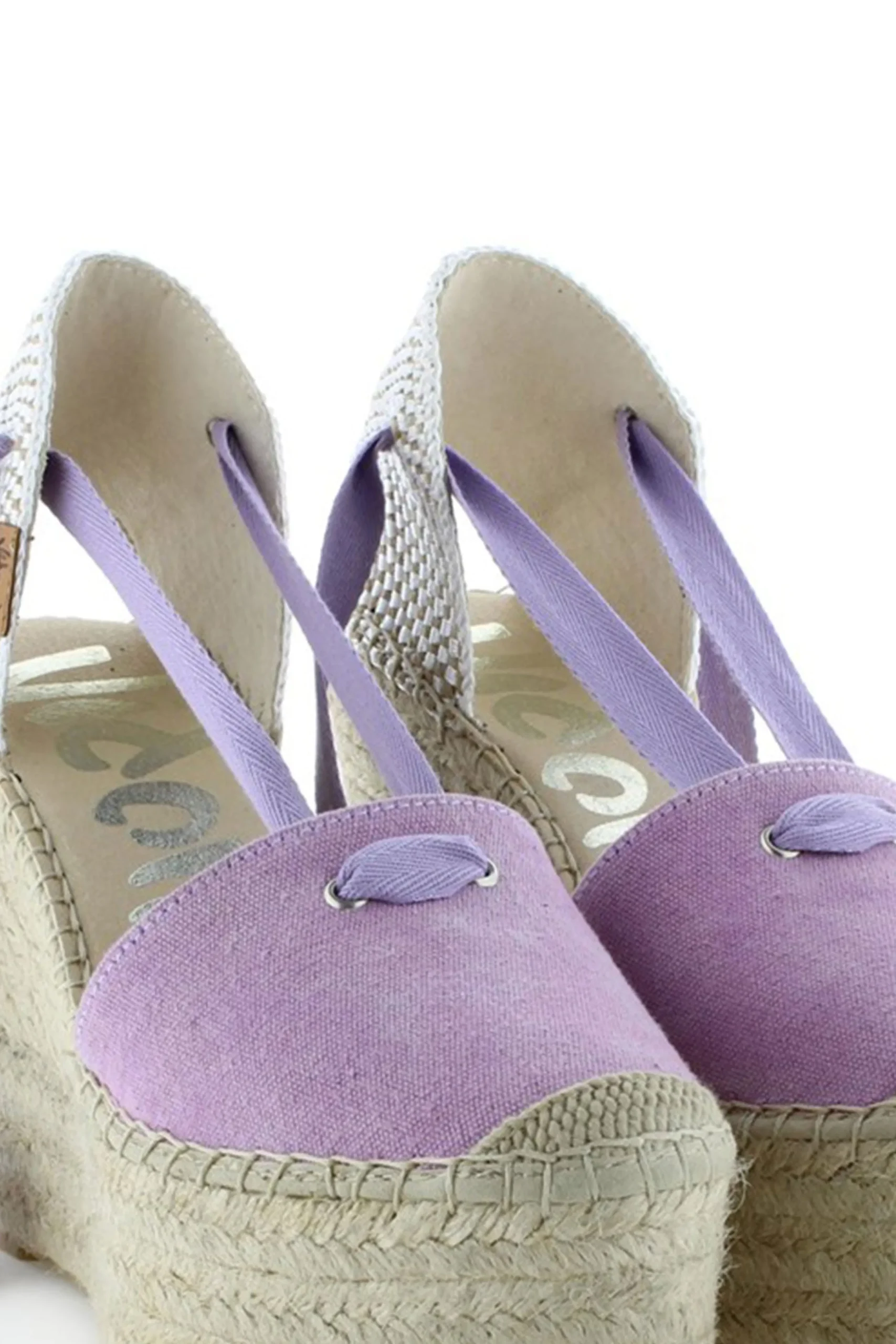 Sandalia lona eco malva Greco