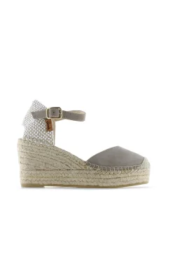 Sandalia pico serraje taupe Tilo 5