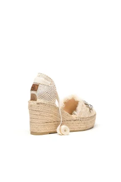 Sandalia rafia cristal crudo Tilo 5