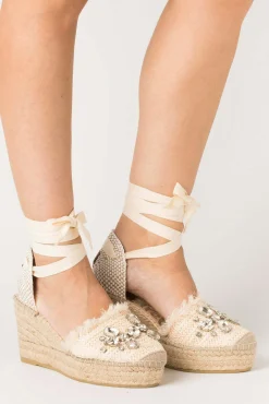 Sandalia rafia cristal crudo Tilo 5