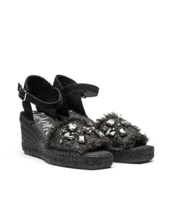 Sandalia rafia cristales negro Matisse 5