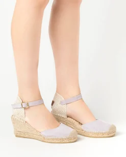 Sandalia serraje malva Clavel