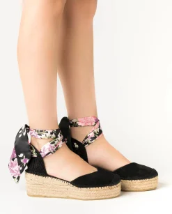 Sandalia serraje negro Creta