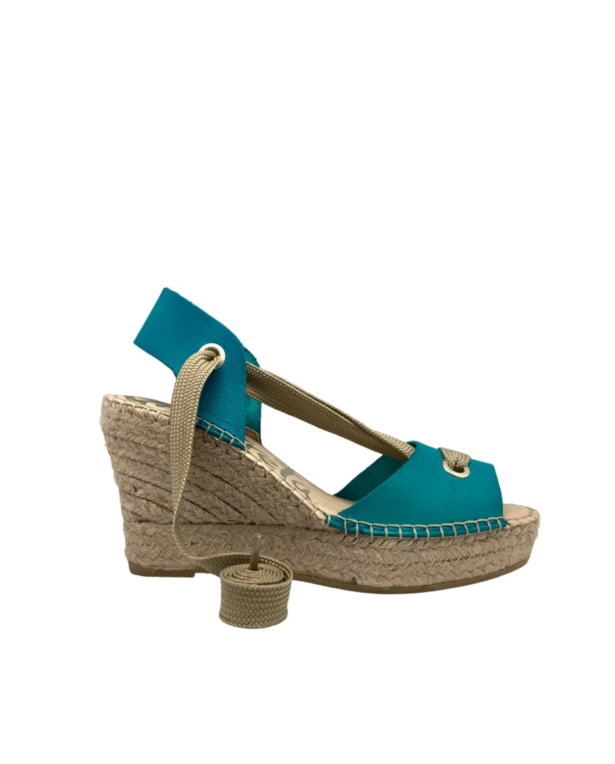 Sandalia vaquetta turquesa Tilo 7