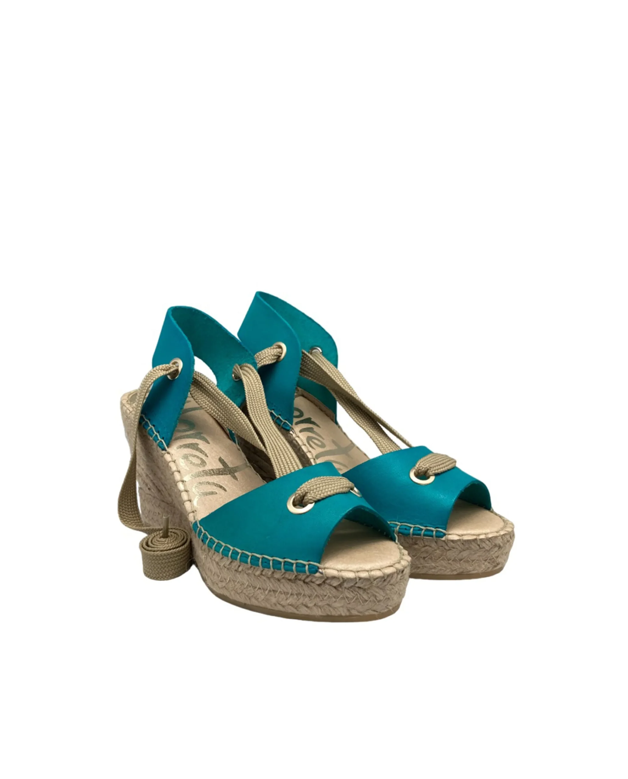 Sandalia vaquetta turquesa Tilo 7