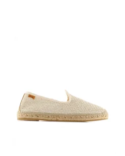 Slipper en rafia trenza crudo Borneo