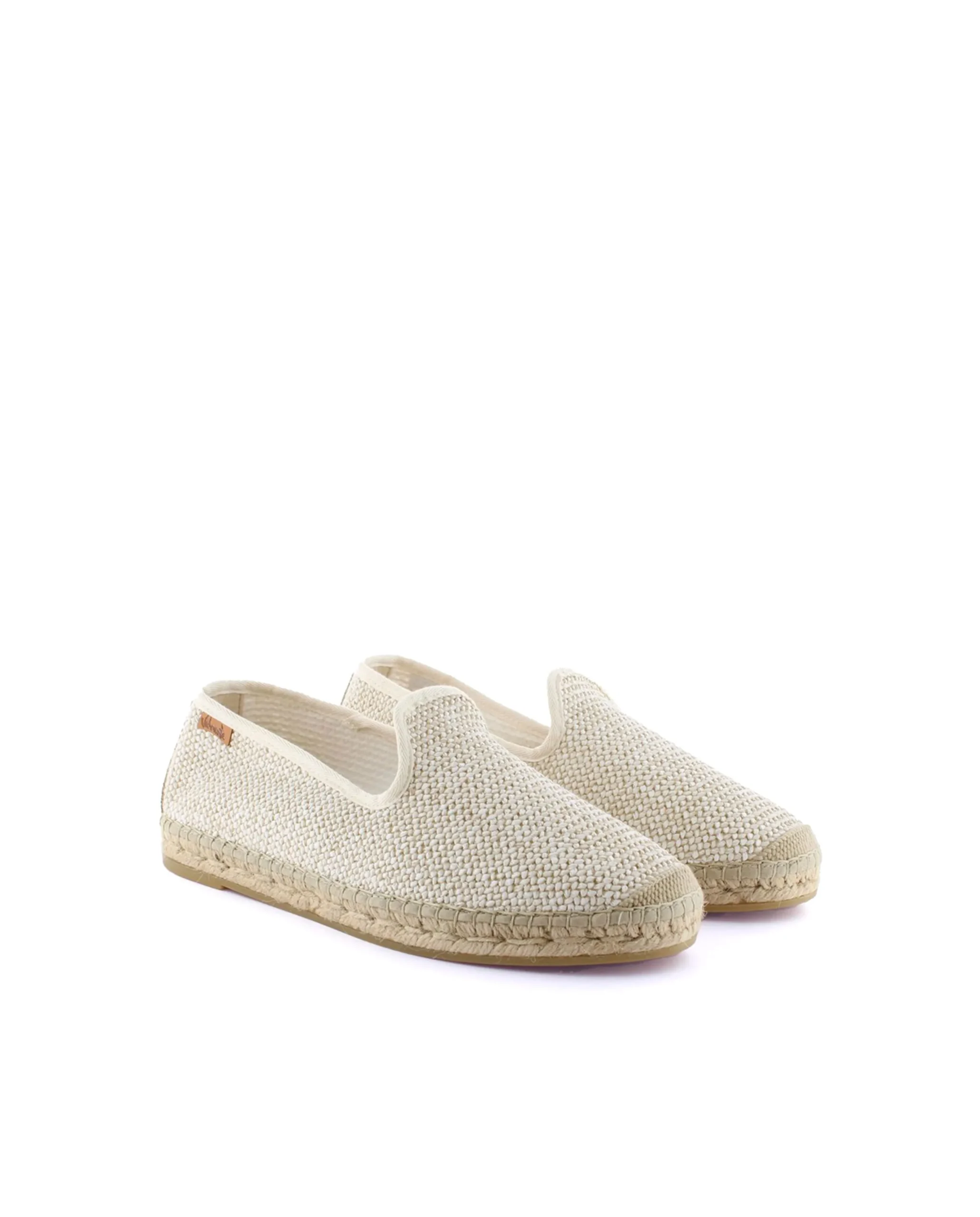 Slipper en rafia trenza crudo Borneo