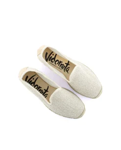 Slipper en rafia trenza crudo Borneo