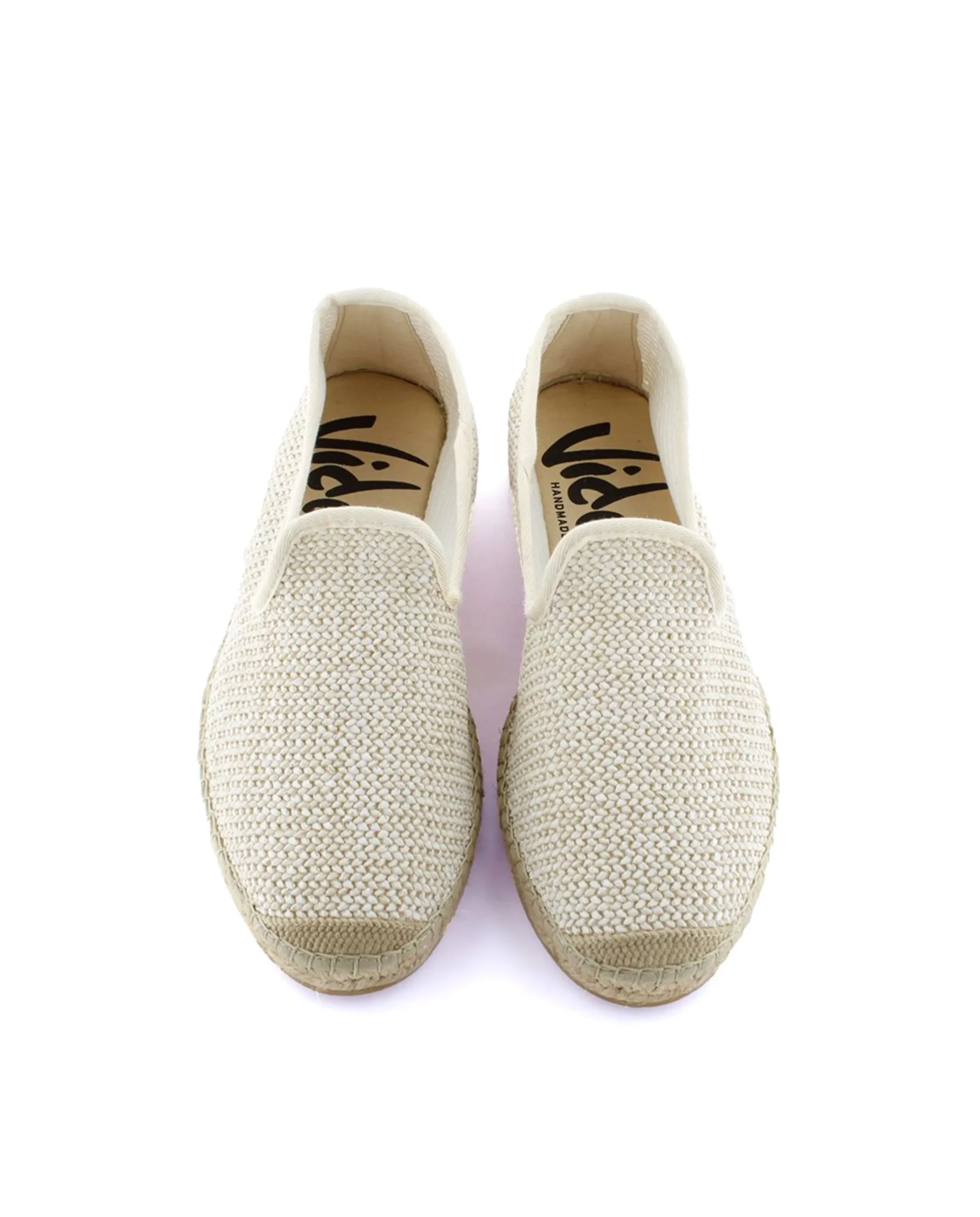 Slipper en rafia trenza crudo Borneo