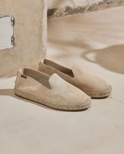 Slipper en serraje arena Borneo