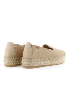 Slipper en serraje arena Merce Doble