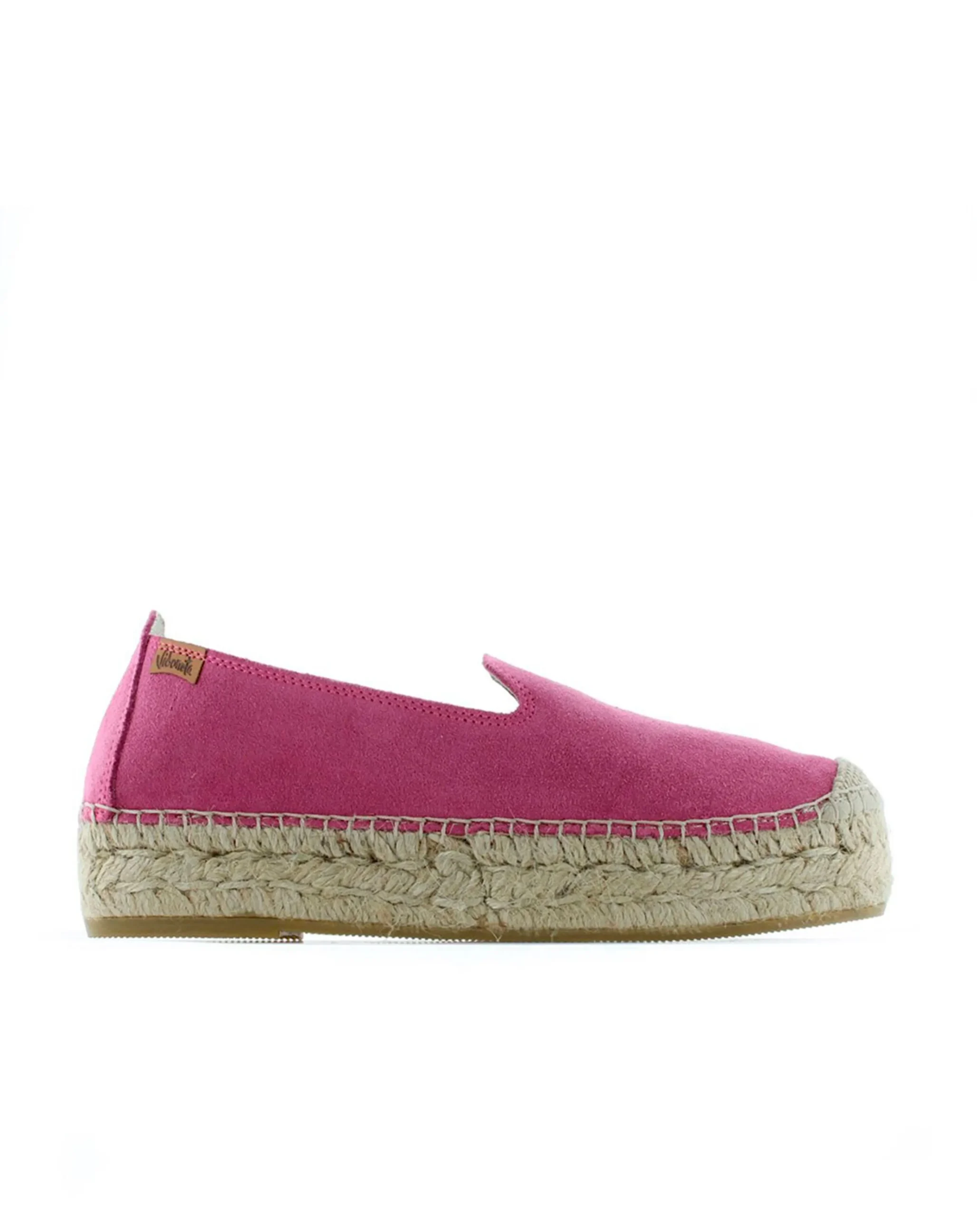 Slipper en serraje fuxia Merce Doble
