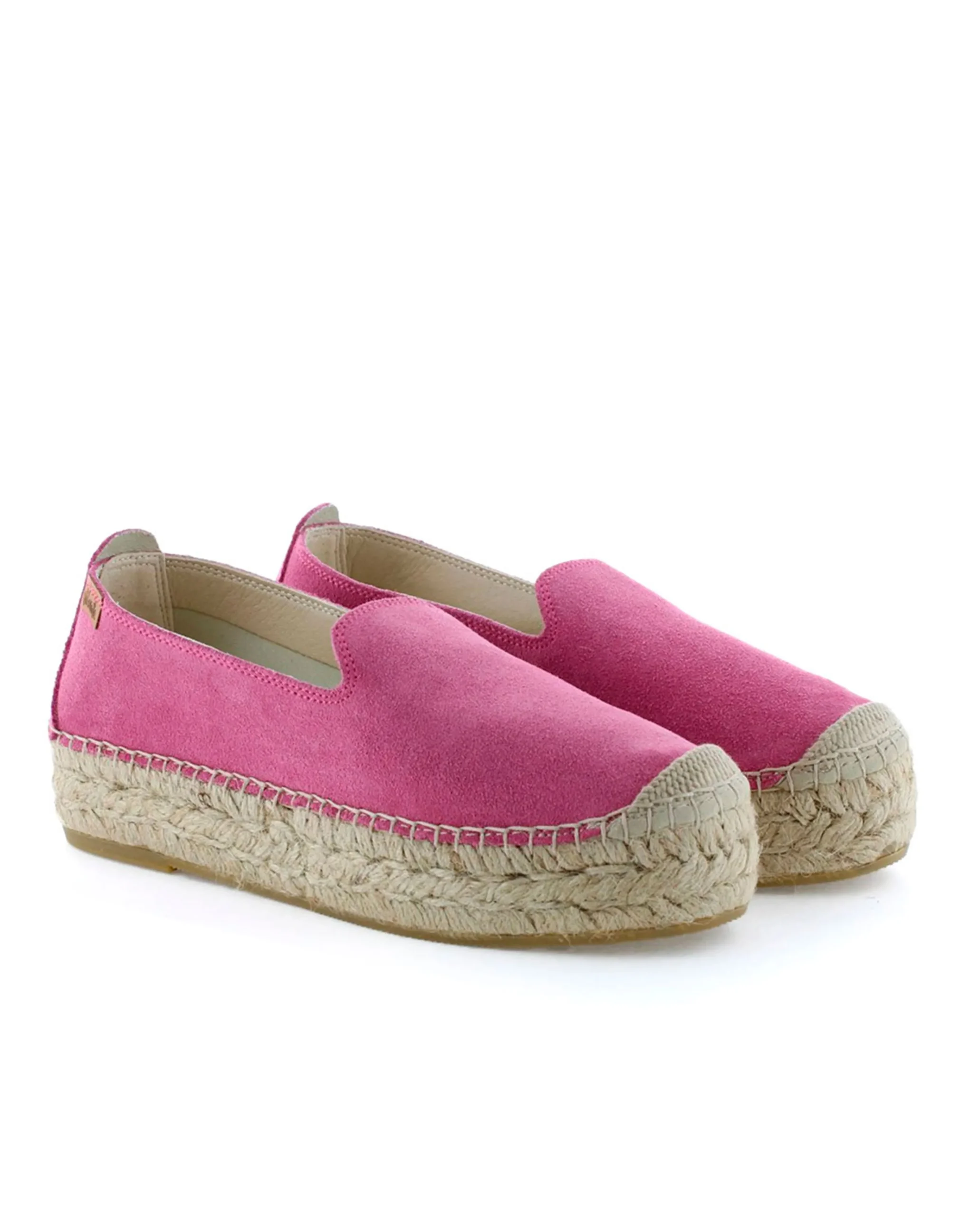 Slipper en serraje fuxia Merce Doble