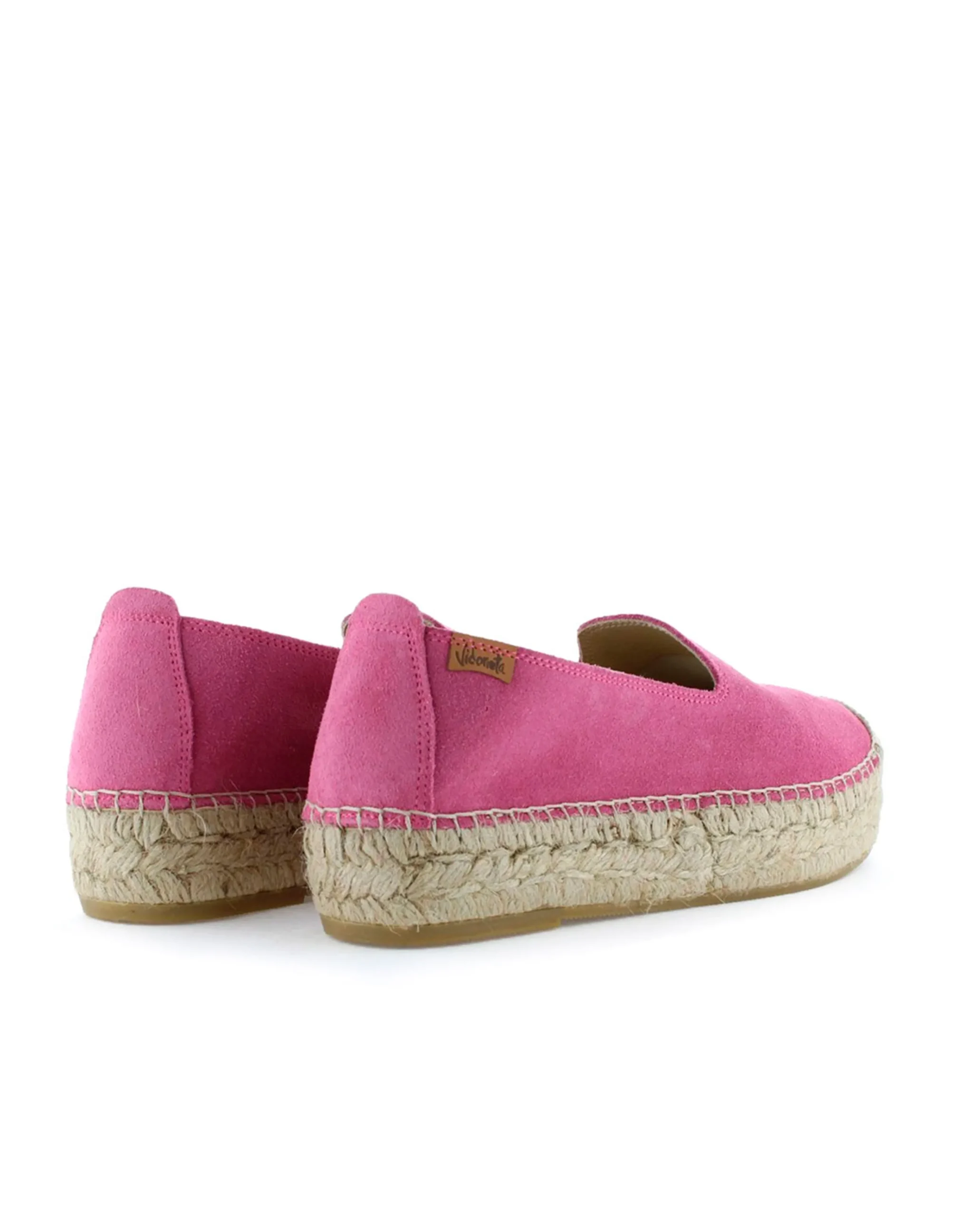 Slipper en serraje fuxia Merce Doble