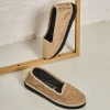 Slipper en terciopelo arena Pitiusa
