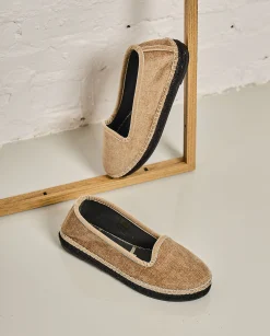 Slipper en terciopelo arena Pitiusa
