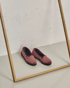 Slipper en terciopelo berenjena Pitiusa