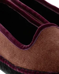 Slipper en terciopelo berenjena Pitiusa