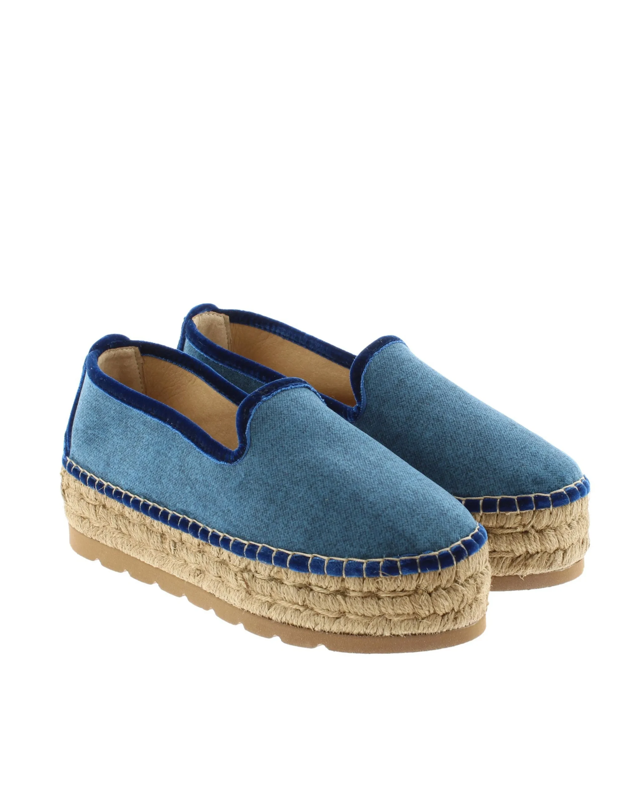 Slipper en terciopelo marino Merce Doble