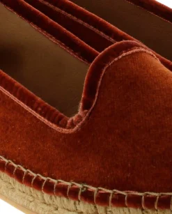 Slipper en terciopelo teja Pitiusa