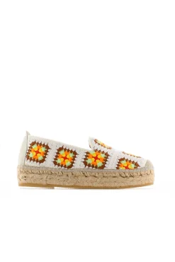 Slippers crochet apricot Merce Doble