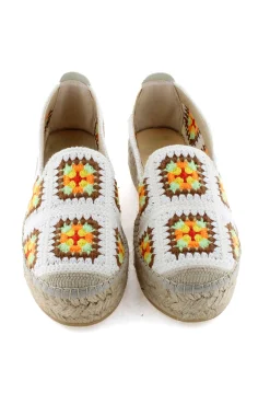 Slippers crochet apricot Merce Doble